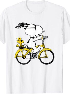 Snoopy & Woodstock Riding Bike T-Shirt